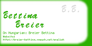 bettina breier business card